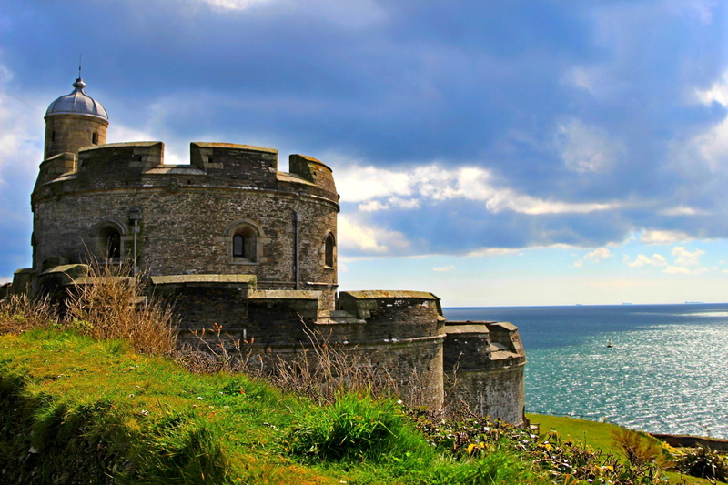 sky, the past, history, castle, water, 2K, the, travel, old, falmouth, sea, outdoors, ancient, architecture, built structure, well, nature, walk, no people
