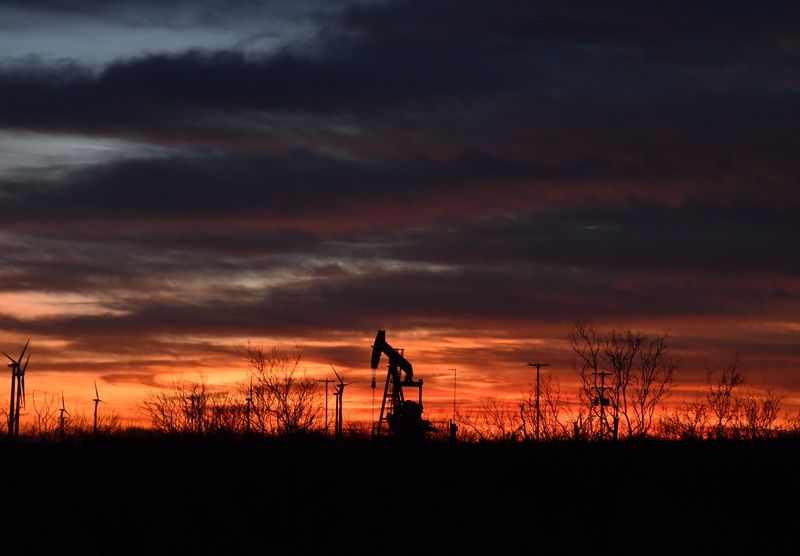 pumpjack, silhouette, orange color, landscape, tranquil scene, sky, dusk, cloud - sky, overcast, scenics - nature, beauty in nature, oil well, nature, oilfield