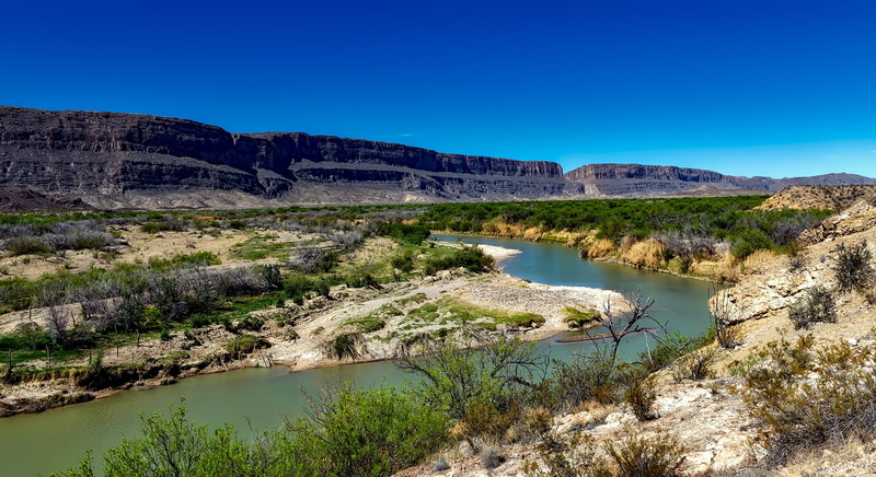 beauty in nature, west, environment, southwest, landscape, non-urban scene, sky, tranquil scene, national, nature, water, land, rio grande river, travel