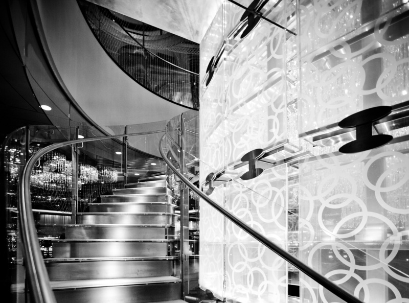 ve, transportation, office building exterior, reflection, motion, modern, Nevada, outdoors, 2K, staircase, illuminated, Stairs, The Cosmopolitan Hotel
