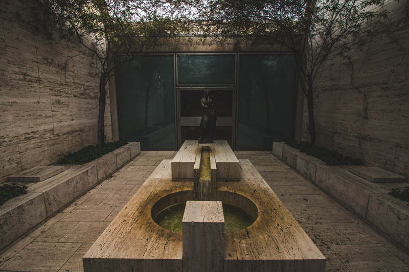 architecture, kimbell art museum, day, building, wood - material, the past, belief, plant, religion, tree, no people, built structure, museum, nature, wall - building feature