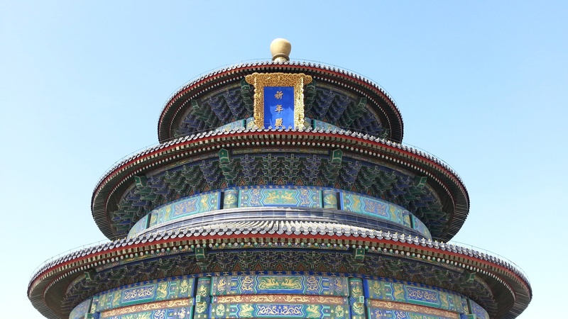 place of worship, belief, day, architecture, asia, building exterior, city, oriental, built structure, history, travel, china, temple of heaven, sky, low angle view
