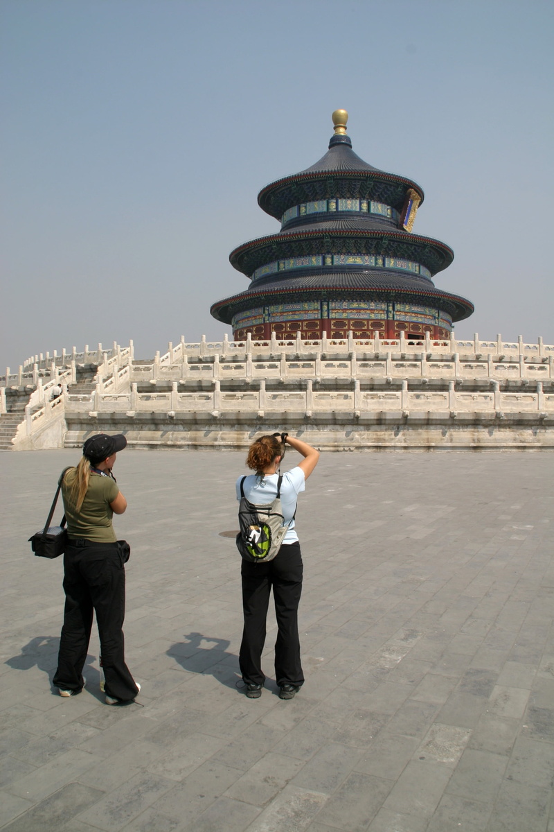 outdoors, 2K, architecture, temple - Building, peace stamp, travel destinations, building exterior, full length, famous Place, real people, china, day