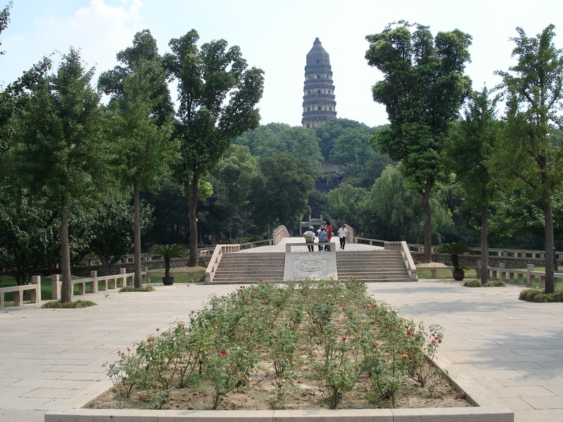 ancient civilization, the past, architecture, hill, towers, Suzhou, visit, travel destinations, outdoors, editorial, tree, religion, place of worship, tiger hill