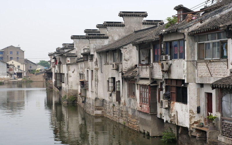 day, flood, village, history, no people, river, cultures, suzhou, sky, town, china, travel Destinations, tourism, gray, residential district, famous Place