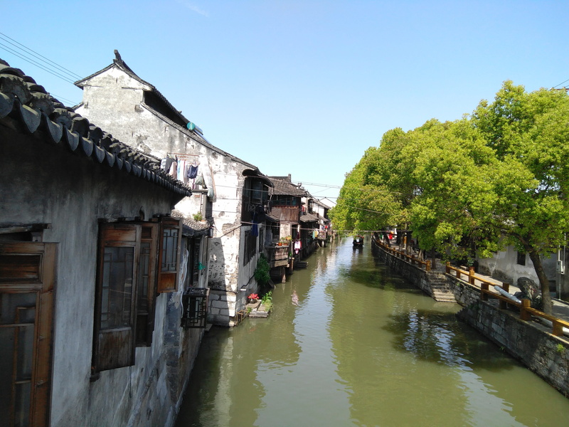 the ancient town, history, sky, famous Place, Town, day, the scenery, residential district, River, building, clear sky, Ancient, suzhou, bridge - Man Made Structure