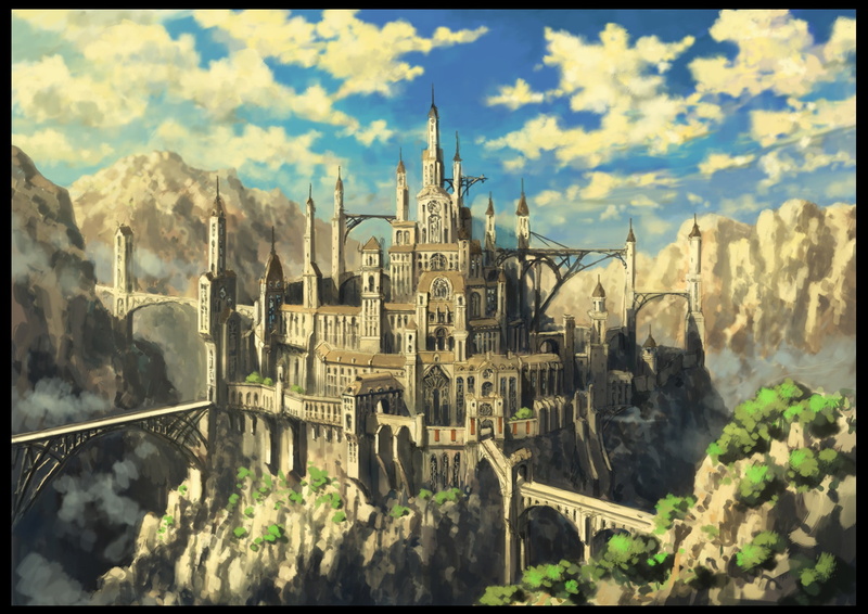 travel, nature, ancient, travel destinations, architecture, illustration, fantasy art, cloud - sky, 1080P, place of worship, archaeology, sky, no people