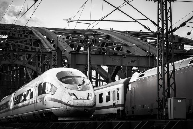 connection, rail transportation, tourism, outdoors, train - vehicle, power supply, train, architecture, 4K, railroad station, hohenzollern bridge, electricity