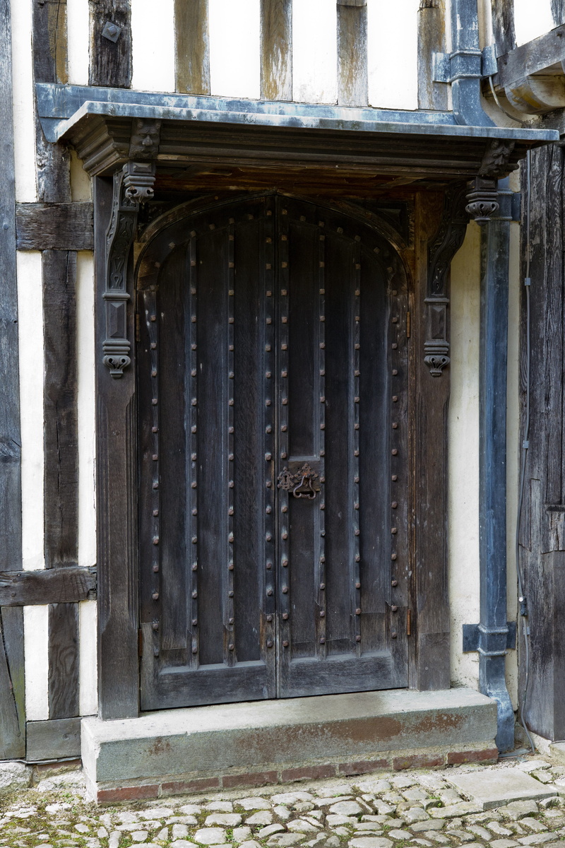 Canopy, timber framed wall, 5K, Door, building, wood - material, window, ightham mote, building exterior, architecture, Medieval Oak, render, house, ornate