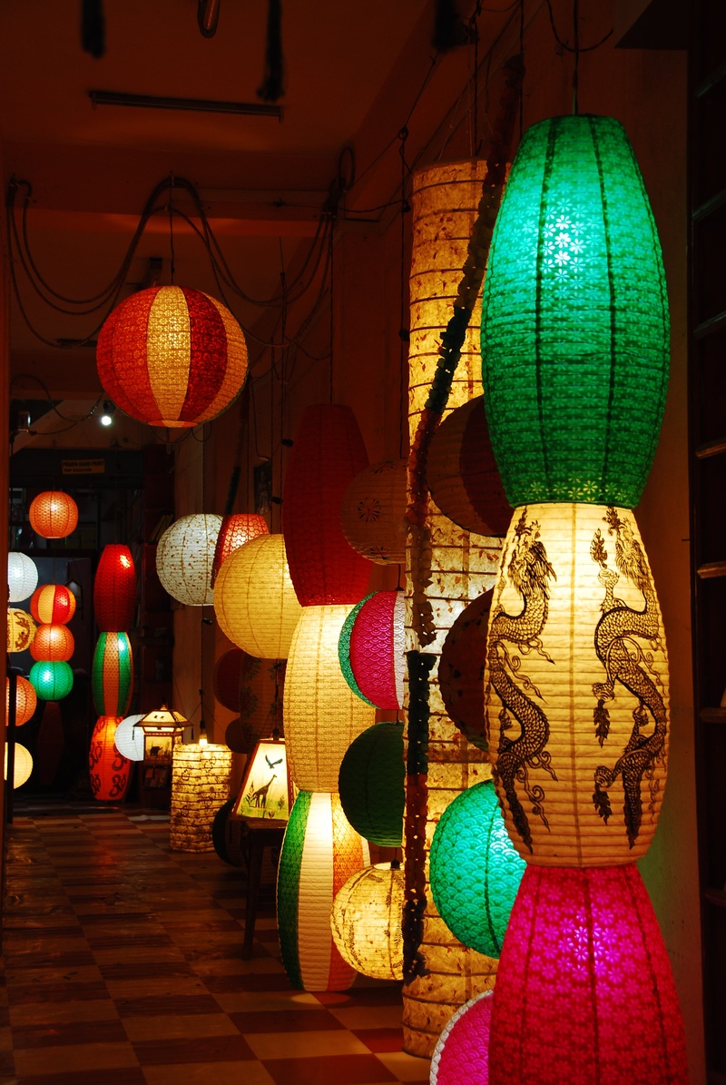 red, celebration, india, art and craft, night, multi colored, illuminated, wall - building feature, lantern, nepal, decoration, holiday, hanging, paper lantern