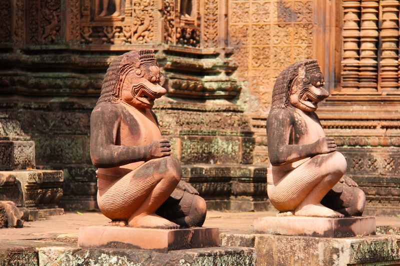 spirituality, the past, banteay srei, building, 2K, place of worship, idol, tourist, cambodia, architecture, siem reap, ancient history, outdoors, statue