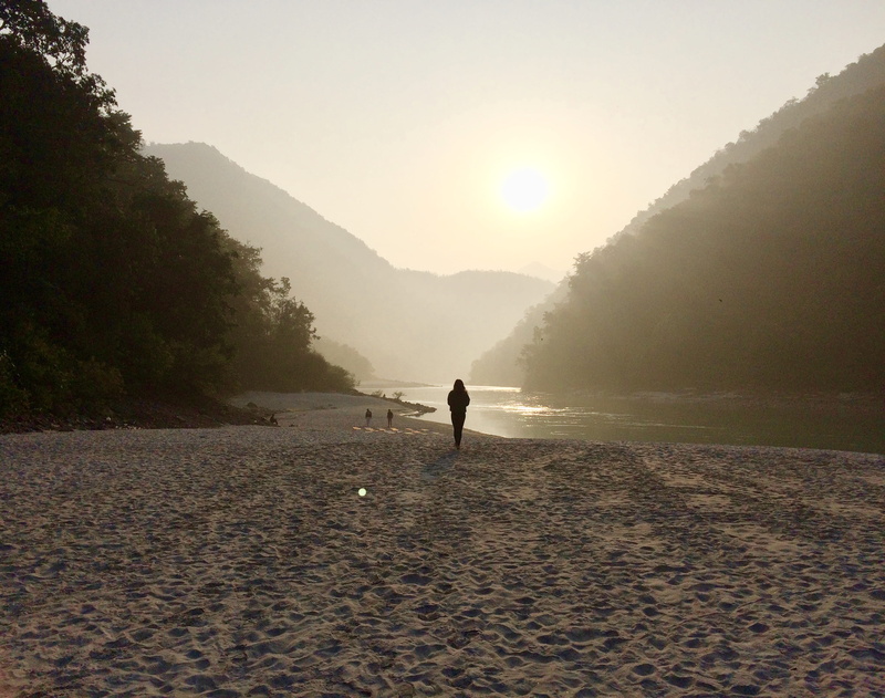 sunrise, river, nature, tranquility, ganges river milik bahmotar k, sky, fog, leisure activity, lens flare, lifestyles, isolation, silhouette, men, one person