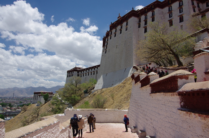 men, building, travel, nature, architecture, cloud - sky, the potala palace, sky, Palace, city, White Cloud, lifestyles, adult, Scenery, building exterior