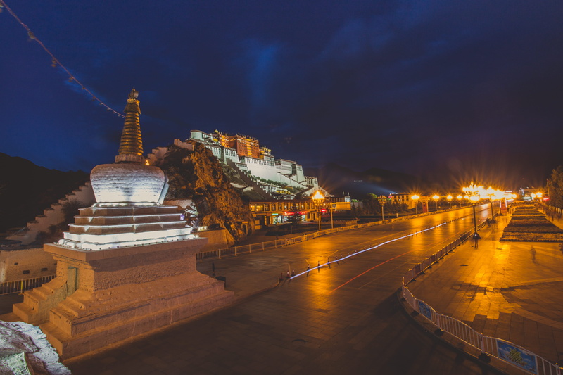 night, light, 4K, nighttime, concrete, place of worship, city, cloud - sky, dusk, illuminated, outdoors, religion, travel, belief, nature, road, lights