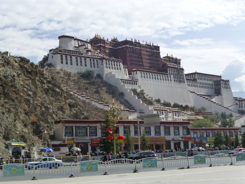 road, vajrayana, buddha, sacred, nature, religious, tree, cloud - sky, potala palace, built structure, lhasa, religion, pilgrimage, 4K, day, building exterior