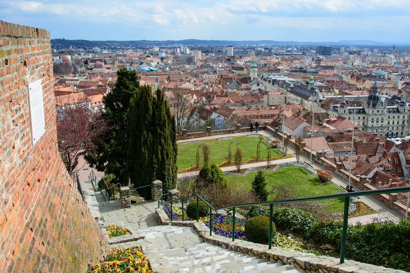 photography, built structure, old town, homes, nature, outdoors, town, buildings, brown, graz, sky, no people, travel, view, building, city, history, aerial