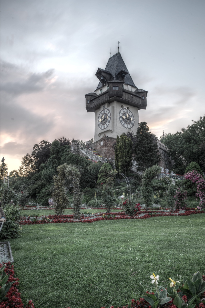 nature, plant, landmark, travel destinations, field, cloud - sky, landscape, old town, park - man made space, day, Graz, Styria, schlossberg, garden, land