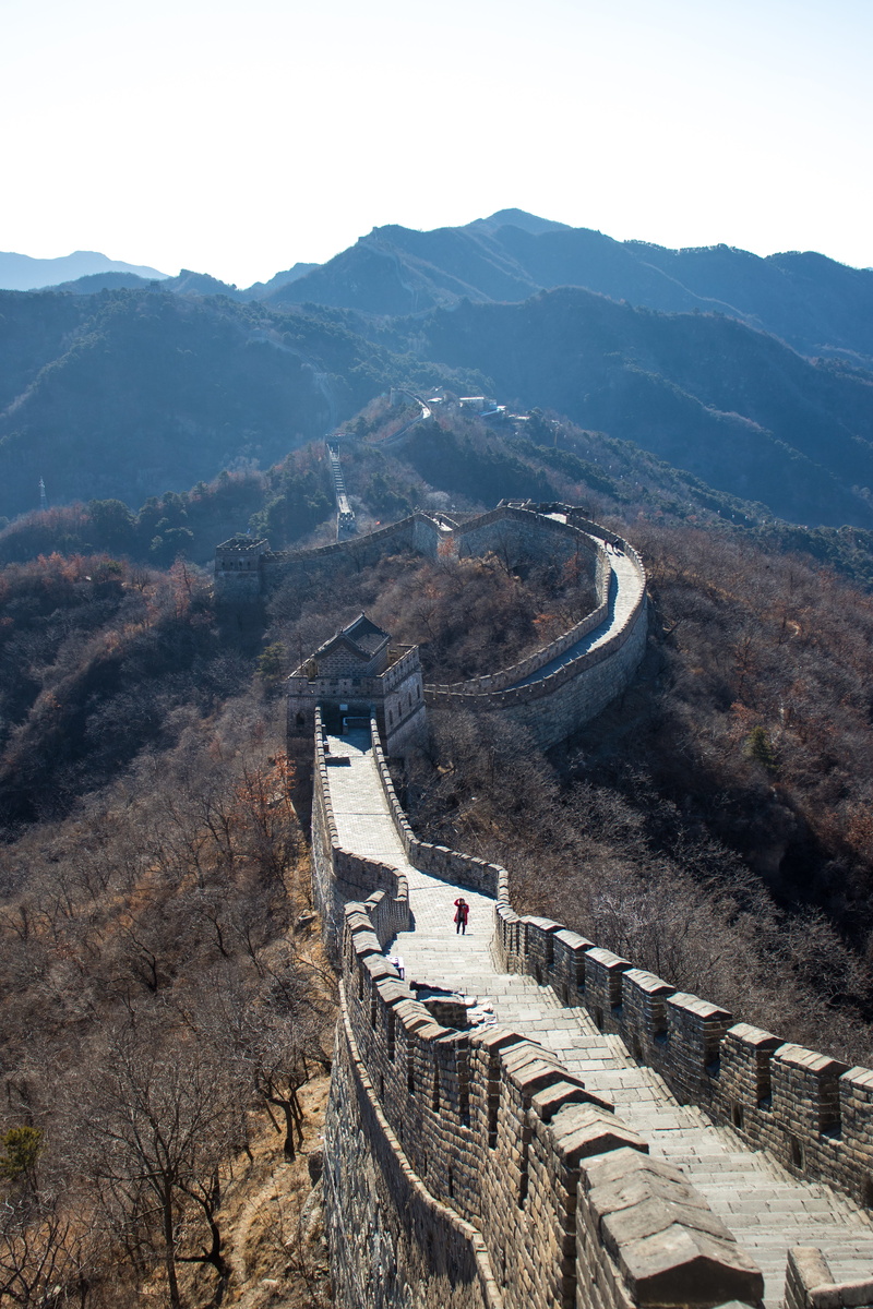 historically, fortified wall, building, nature, landmark, built structure, ancient, the past, sky, great wall, mountain range, no people, mountains, history