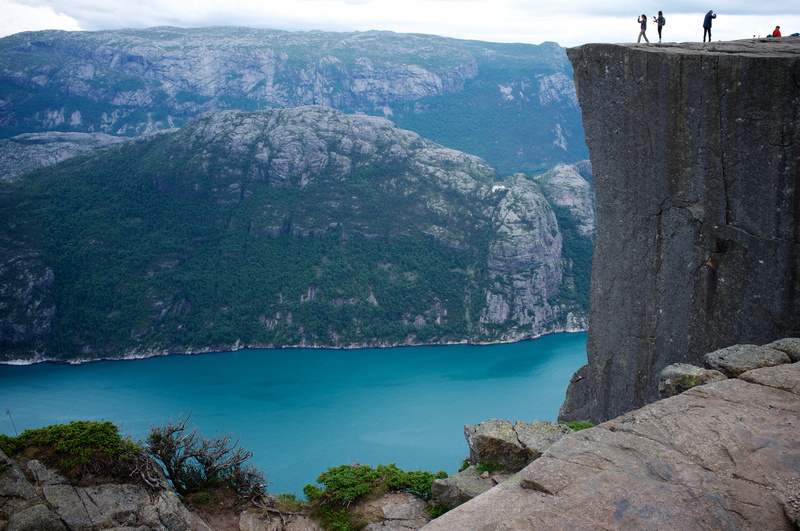 4K, rock - object, fjord, day, formation, tranquility, non-urban scene, idyllic, land, tranquil scene, high angle view, mountain, sea, cliff, nature, outdoors