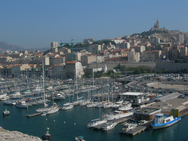 wing, road, canebière, day, boats, cars, a historical monument, france, building, hills, nature, buildings, residential district, built structure, fort saint john