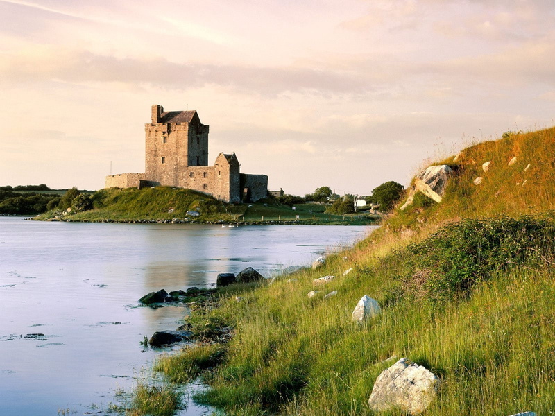 ireland, europe, uK, sea, england, cloud - sky, travel, medieval, old ruin, nature, brown, plant, water, sky, outdoors, famous Place, cultures, built Structure