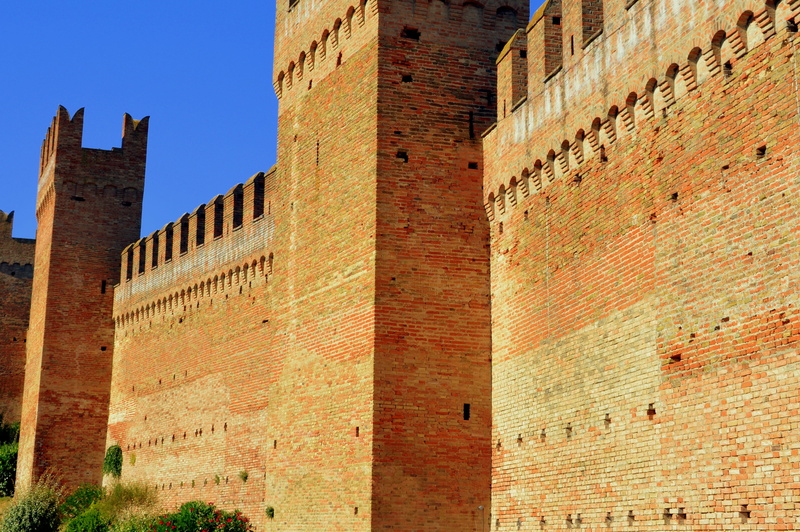 brick wall, building, the past, old, no people, city, day, outdoors, fort, wall, barrier, italy, 4K, history, fortified wall, gradara, building exterior