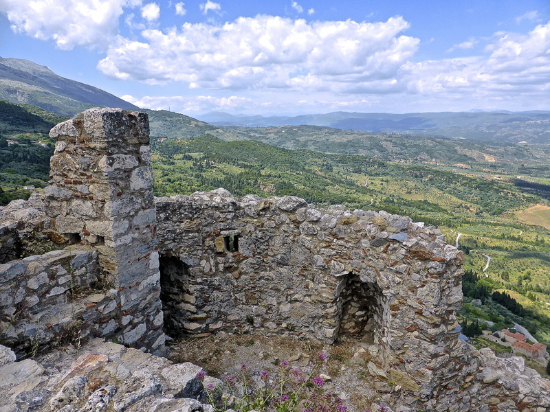 architecture, nature, ancient, europe, medieval, fortification, cloud - sky, no people, landscape, tranquil scene, sky, mystras, scenics - nature, building exterior
