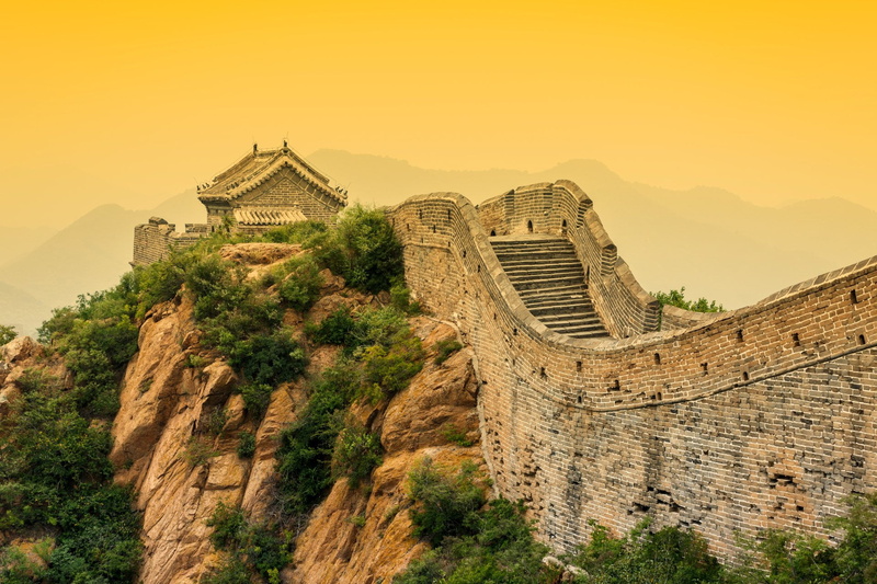 outdoors, Great Wall of China, China, old, fortified wall, built structure, architecture, 1080P, travel destinations, the past, Monuments, plant, building exterior