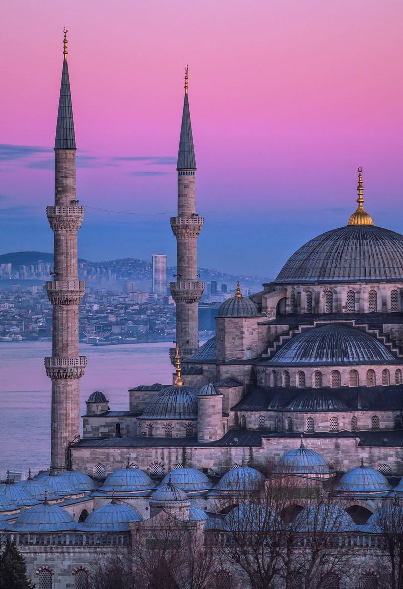 landscape, sunrise, photo, brown, fantastic, blue, place of worship, ocean, purple, no people, sightseeing, city, travel, sunset, tower, travel destinations