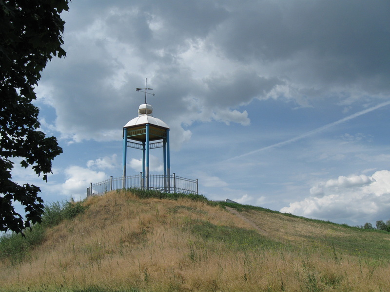 sky, Peace Park, lighthouse, Ukraine, building exterior, cloud - sky, day, growth, outdoors, lookout tower, the peace park, safety, field, tree, tranquility