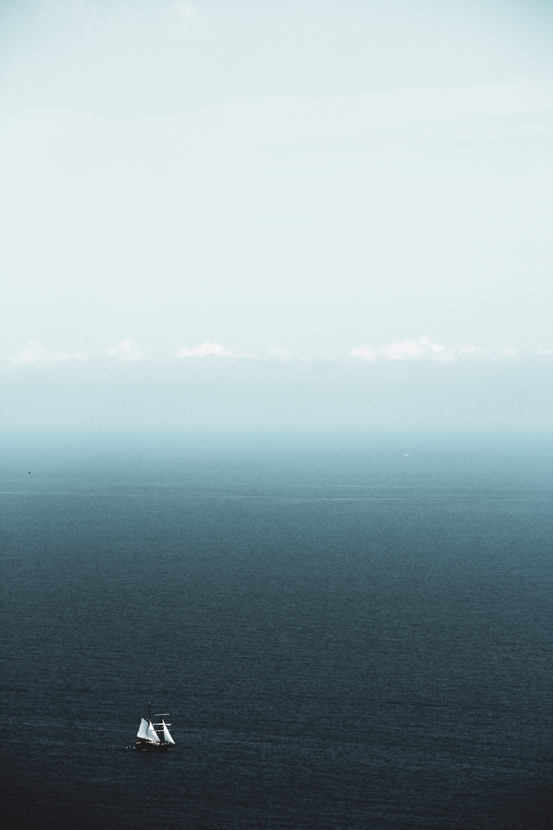 tranquil scene, vehicle, idyllic, nature, waterfront, scenery, travel, spain, ship, tranquility, fog, sea, horizon over water, rowboat, horizon, calm, ark