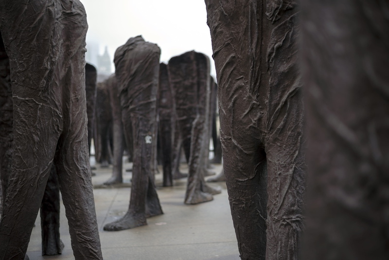 land, united states, black color, sculpture, focus on foreground, grand park, tree trunk, abakanowicz chicago, wood - material, tranquility, tree, agora