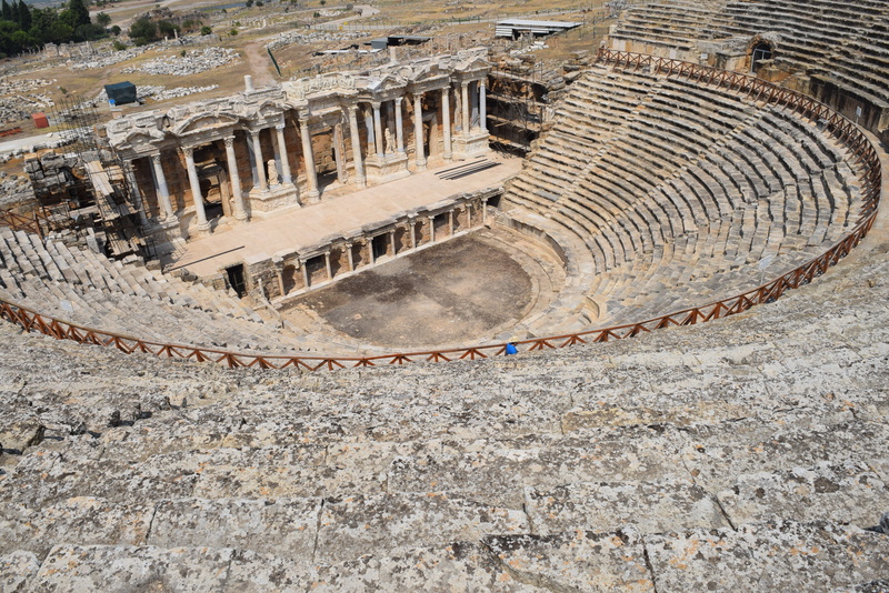 nature, turkey, amphitheater, architecture, high angle view, incidental people, the past, ancient, ancient civilization, old ruin, tourism, arch, city