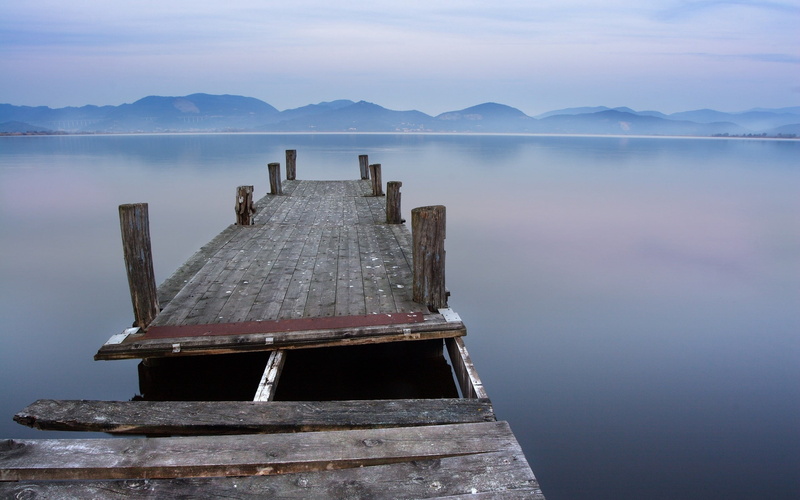 old, day, scenics, pier, haze, scenics - nature, gray, nature, idyllic, boardwalk, wood - Material, jetty, travel, non-Urban Scene, tranquil Scene, lake