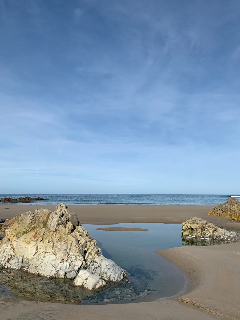2K, relax, spring, ocean, no people, horizon, cloud - sky, rock - object, galicia, pond, paradise, land, landscape, non-urban scene, clouds, mindfulness