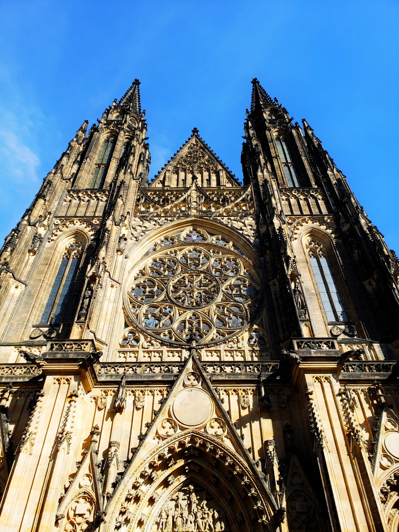 religion, pedestrian, praga, day, no people, prague, architecture, gothic style, clock, czech, sky, belief, outdoors, arched, steeple, europe, building