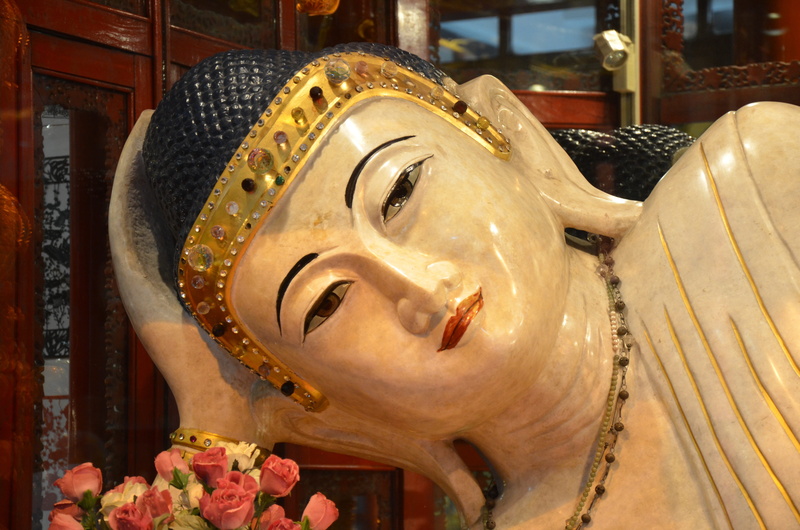 Reclining Buddha, indoors, 4K, spirituality, belief, architecture, creativity, idol, sculpture, religion, statue, human representation, buddhism, no people