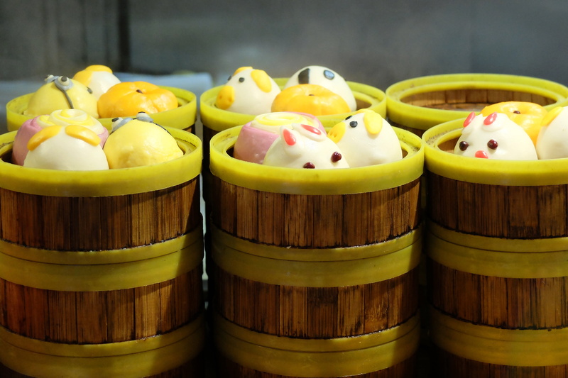 in a row, food and drink, still life, indoors, 2K, business, dumpling, yellow, multi Colored, easter, freshness, wood - Material, large group of objects