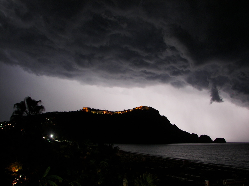 ominous, Flash, water, sea, storm, nature, sky, scenics - nature, mountain, cloud - sky, Turkey, no people, outdoors, beauty in nature, black, clouds, silhouette