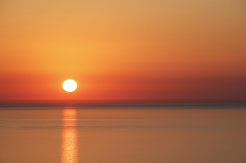 outdoors, beach, solar, horizon, yellow, no people, sunset, sun, scenics - nature, orange, landscape, marine, copy space, alanya, 5K, tranquil scene, nature turkey