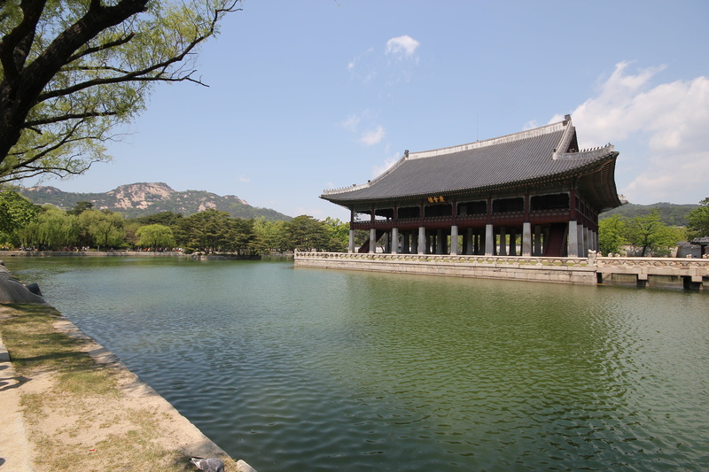 built structure, sky, tourism, the royal palace, day, building, plant, city, tree, 5K, architecture, forbidden city, nature, travel, gyeongbuk palace