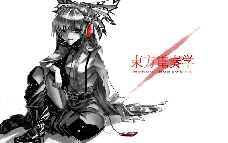 mask, women, studio shot, polychrome, smoking, black color, digital, one person, festival, headphones, representation, 720P, Touhou, portrait