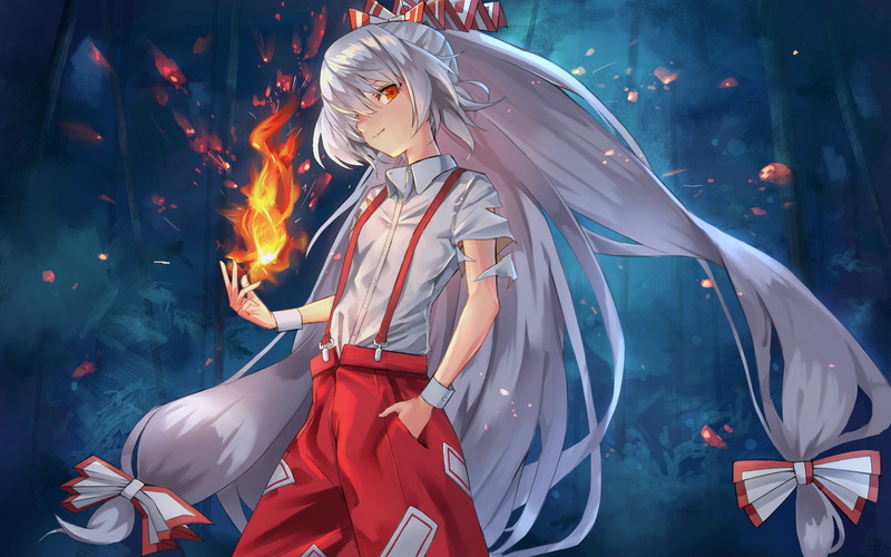 Fujiwara no Mokou, Touhou, 2K, Anime