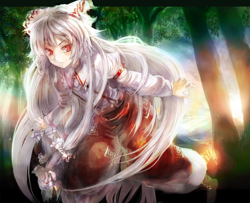 480P, portrait, lifestyles, women, blond hair, real people, sunlight, hair, day, long hair, anime, females, Fujiwara no Mokou, hairstyle, childhood, anime girls