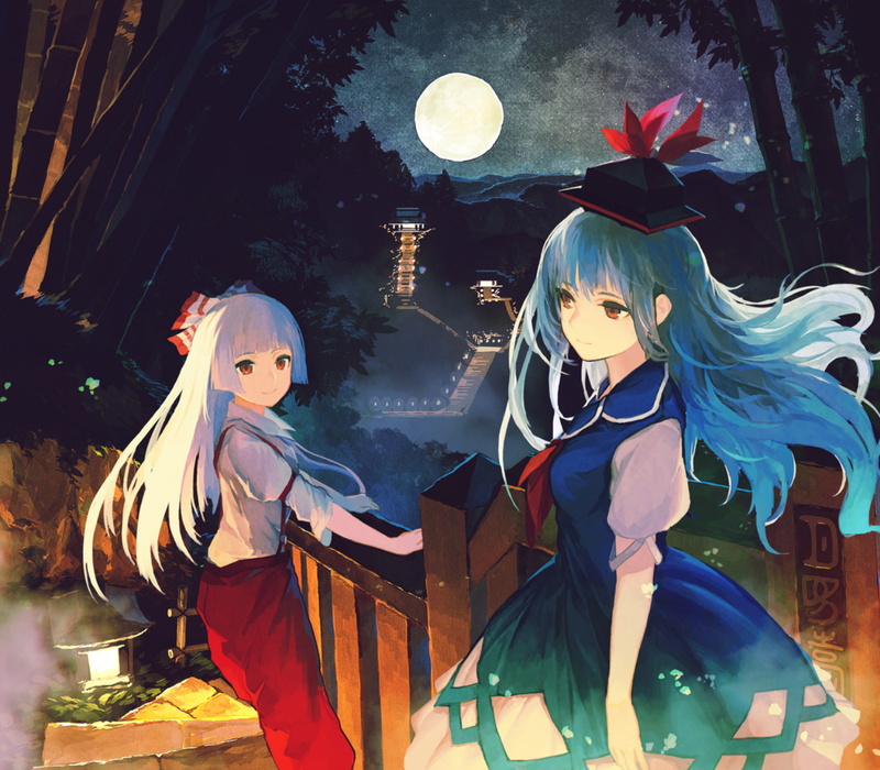 Anime, Touhou, Fujiwara no Mokou, 720P, Keine Kamishirasawa