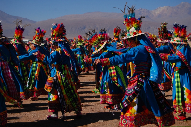 adult, open, color, colors, real people, andean, sky, chile, human arm, outdoors, multi colored, dance, lifestyles, day, north, full length, dancers, religious