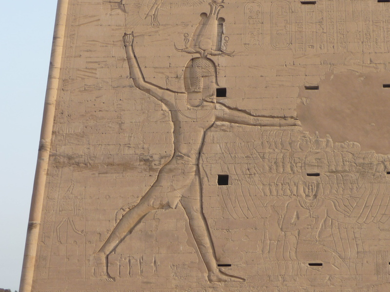 craft, the past, history, travel destinations, place of worship, outdoors, creativity, travel, ancient civilization, edfu temple, carving - craft product