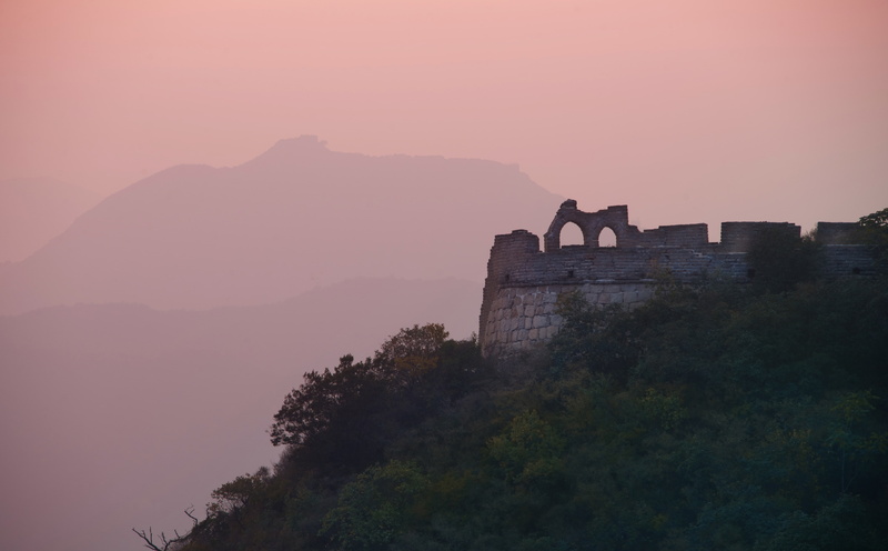 history, wall, China, Evening, Great Wall, Asia, 5K, great, beauty in nature, silhouette, beijing, concrete, fog, the past, sunset, light, sky, castle