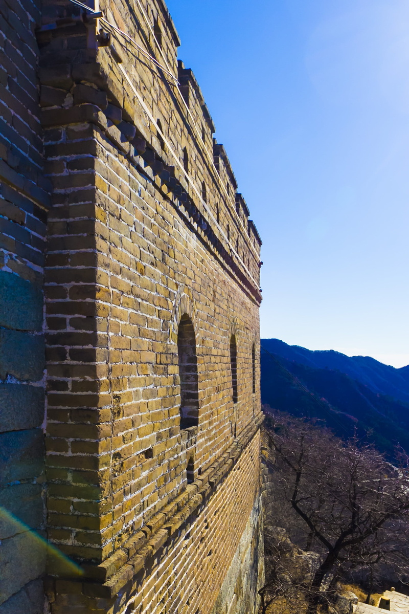 built structure, outdoors, old, wall, building, beijing, brick, travel, low angle view, the city walls, sky, fort, the great wall, the past, the scenery
