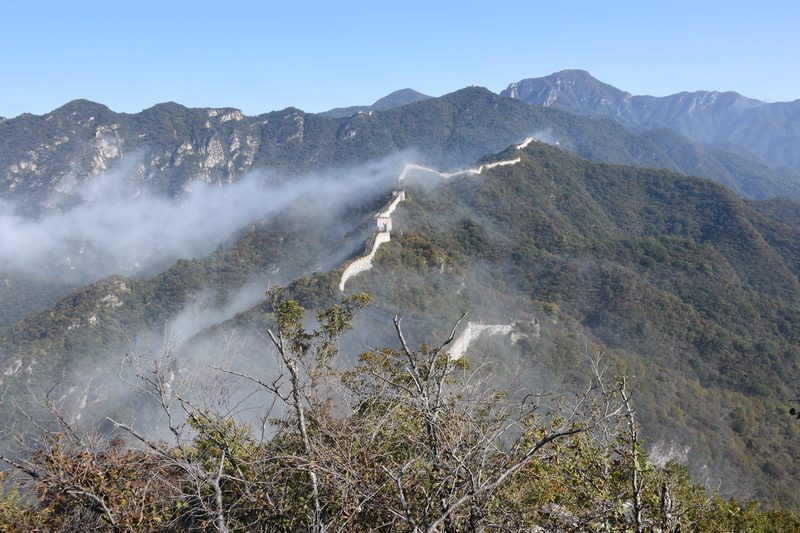 no people, sky, geology, mountain, Nock, Great Wall, the great wall, plant, nature, physical geography, mountain peak, mountain range, land, beauty in nature